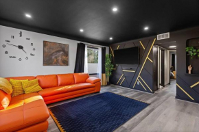 Dark House With HotTub TV in Rooms